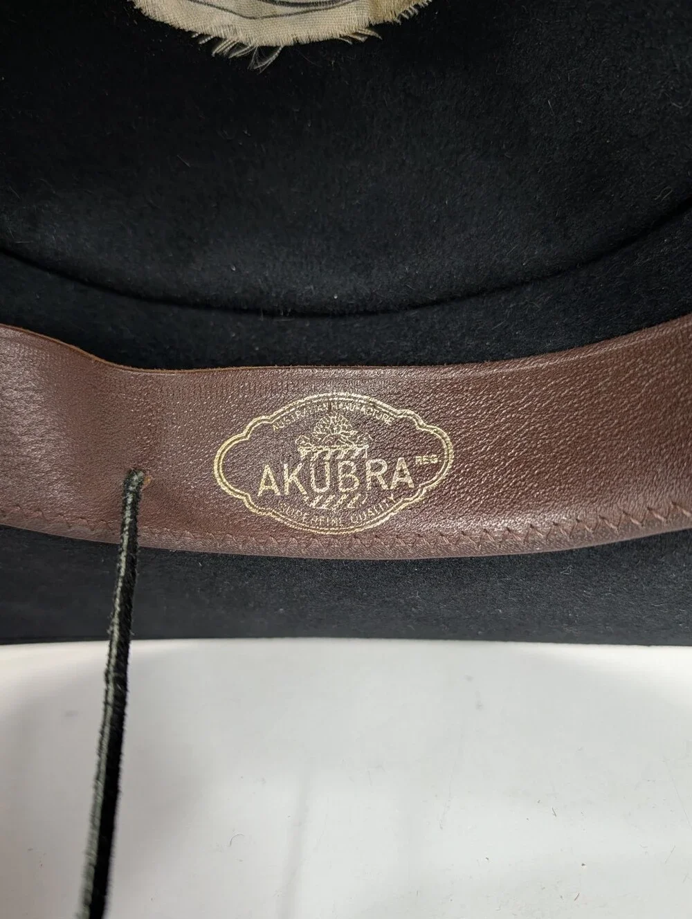 Akubra Wool Hat Black Camp Draft Style 1990s Vintage Made in Australia Size S